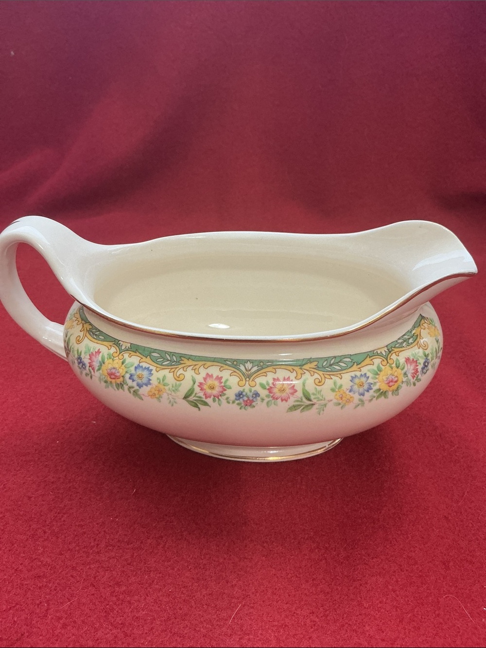 Vintage Homer Laughlin Eggshell Nautilus Ceramic Gravy Boat